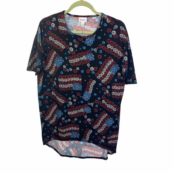 LulaRoe American Flag floral tunic - Picture 1 of 6